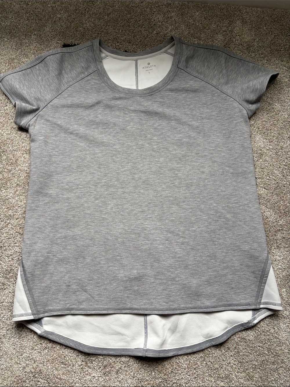 Athleta Heather Gray Women's Short-Sleeve Performance Tee